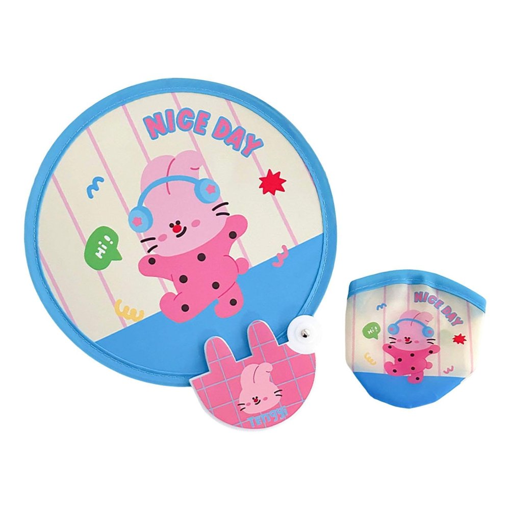 Colcolo Cartoon Folding Fan, Pink Rabbit
