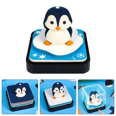 2026 Penguin 3D Tear-Off Desk Calendar with LED Light