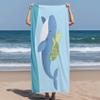 QEODAH XXL Beach Towel 150 x 200 cm, Sea Animals - Quick-Drying, Ultralight, Sand-Free, Soft Microfiber Towel view 2