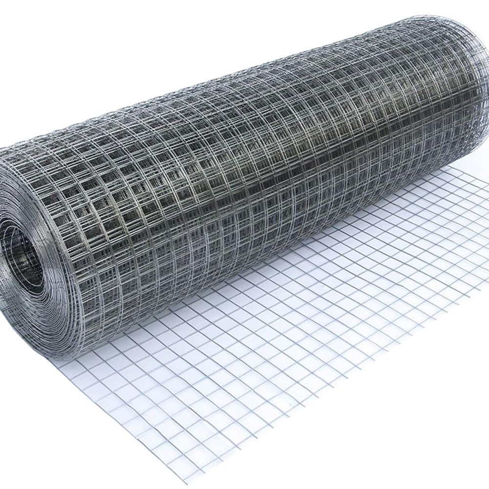 SXEVZOO Fine-Mesh Wire Grid, 30 x 30 mm, Galvanized Metal Mesh Roll, Stainless Steel Welded Mesh, 0.5 x 13 m