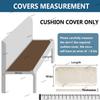 Yekuhe Waterproof Outdoor Sofa Cushion Cover with Zipper, Green, 120 x 35 x 8 cm view 3