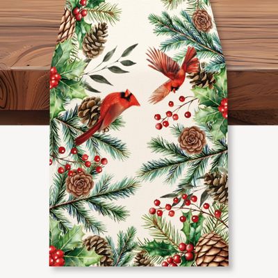 WADORN Christmas Cardinal Table Runner