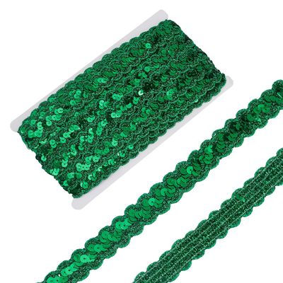 WADORN 13m Sequin Trim, 2.4cm Wave Lace with Sequins