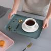 Elegant Modern Serving Tray for Snacks and Drinks, Rectangular ABS Design (Blue) view 4