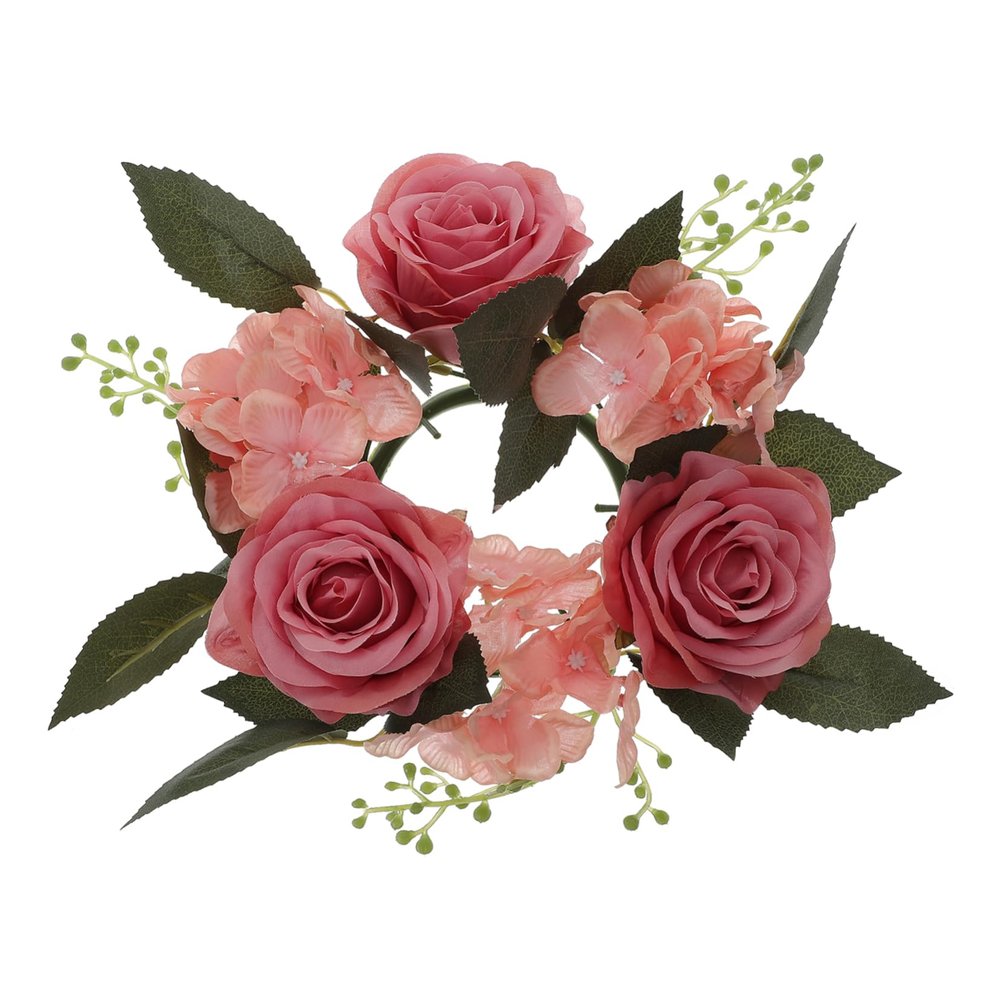 OUNONA Artificial Rose Candle Ring