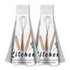 WADORN 2-Pack Kitchen Towels with Leaf Design view 1