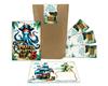 Junaversum 6 Pirate Invitations for a Child’s 6th Birthday with Envelopes, Gift Bags & Stickers view 1