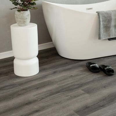 Home Deluxe ROMIA Anthracite Click Vinyl Flooring with Underlayment - 40 m