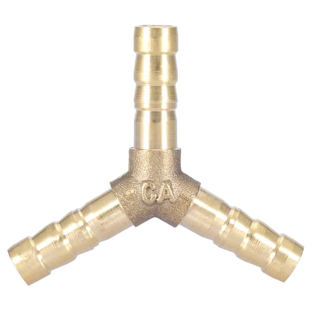 TOPINCN 14 mm OD Brass Y Hose Connector, Long Service Life, Suitable for Air, Water and Gas, Easy to Install (4 mm, 4 pcs)