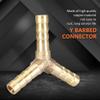 TOPINCN 14 mm OD Brass Y Hose Connector, Long Service Life, Suitable for Air, Water and Gas, Easy to Install (4 mm, 4 pcs) view 3