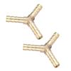 TOPINCN 14 mm OD Brass Y Hose Connector, Long Service Life, Suitable for Air, Water and Gas, Easy to Install (4 mm, 4 pcs) view 4