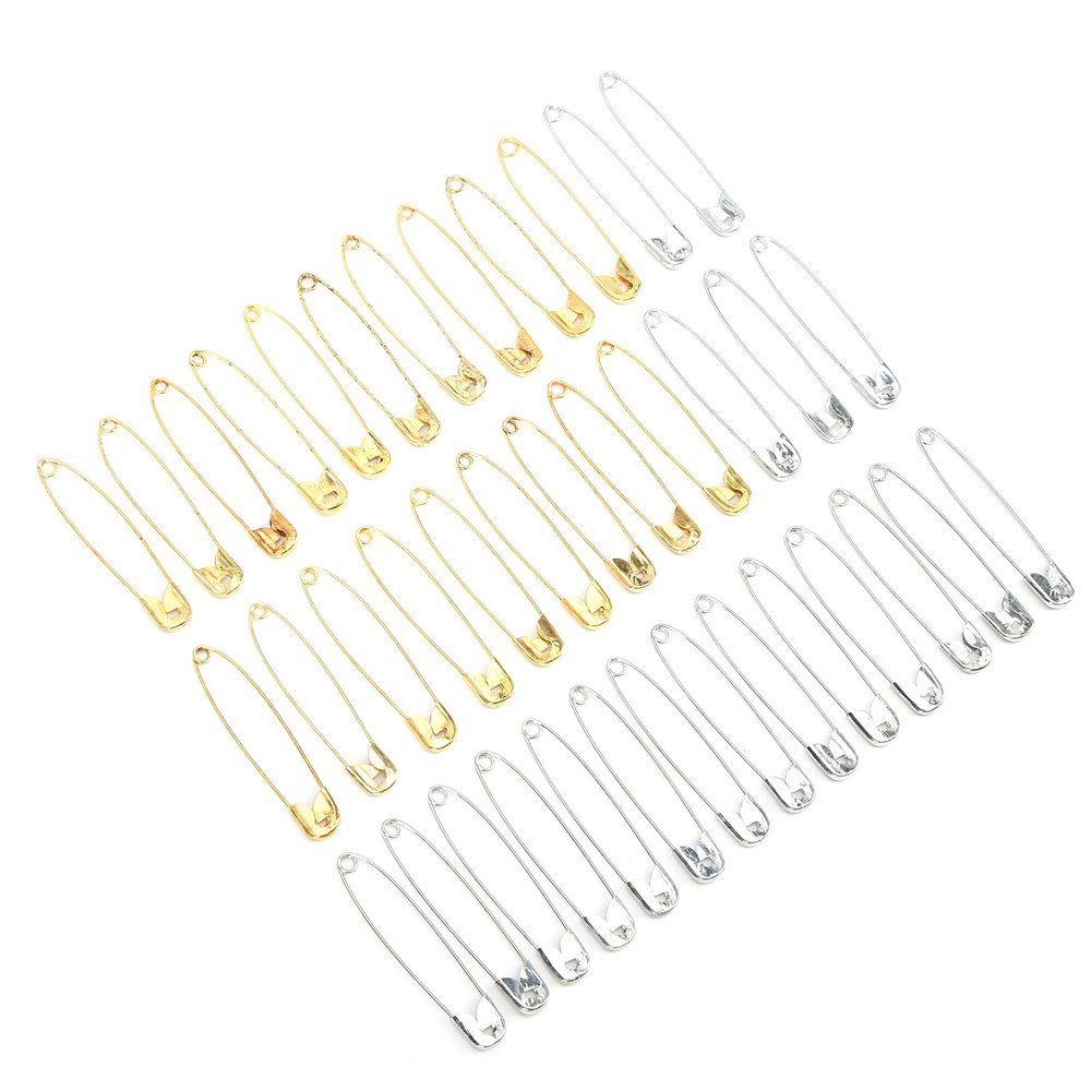 RIZGHWOY 40-Piece Colored Iron Safety Pins for Jewelry Making and Sewing
