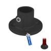 GEZU IMPEX Round Pipe Base Plate, 27 mm, Black Powder-Coated view 1