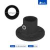 GEZU IMPEX Round Pipe Base Plate, 27 mm, Black Powder-Coated view 2