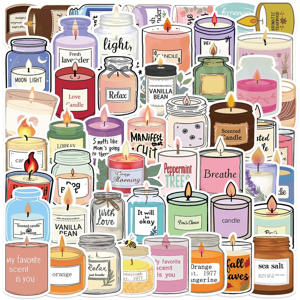 Luieonm Water Bottle Stickers - Aromatherapy Candle Stickers