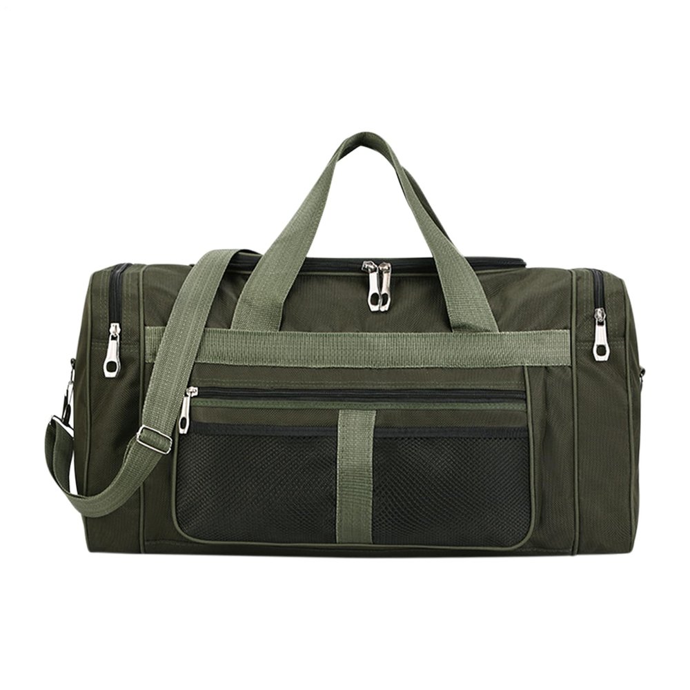 Drawstring Gym Bag, Large Sports Bag, Lightweight, Waterproof, Wet-Item Compartment, Weekend and Travel, Light Green