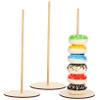 BESTYASH Wooden Donut Stands, Set of 3, Boxwood, Sturdy view 1