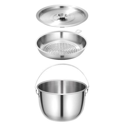 Pitycbo 5 L Stainless Steel Oil Filter Pot with Lid and Strainer
