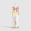MilaBoo 2-Pack Wine Labels with Bow | Various Occasions | Elegant Self-Adhesive & Waterproof Bottle Labels (Baby Girl - Pink) view 1