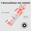 MilaBoo 2-Pack Wine Labels with Ribbon | Various Occasions | Elegant Self-Adhesive & Waterproof Bottle Labels (Godmother - Pink) view 2