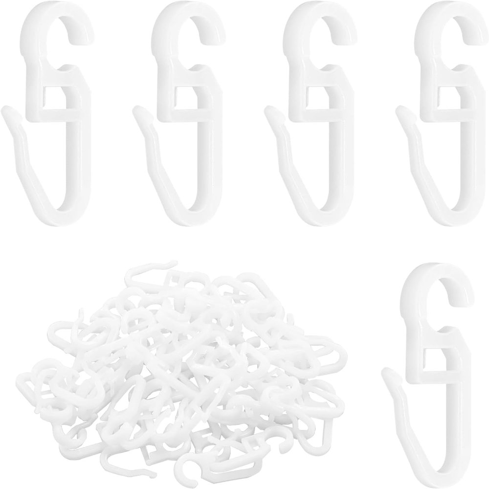 Heyumybit 100 Plastic Curtain Hooks