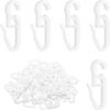 Heyumybit 100 Plastic Curtain Hooks view 1