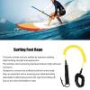 Surfing Foot Rope, Highly Elastic Adjustable Coiled Spring Leash for Paddle Boards, Compatible with Most Surfboards, TPU Polyurethane, 316 Stainless Steel, 7 mm, 10 (Yellow) view 3