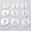 HFRSE SHU 10-Piece 50 mm Stainless Steel Number Plates, Hollow Metal Numbers 1–100 for Lockers, Hotels, Keys, and Item Marking (Numbers 91–100) view 2