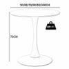 Round Tulip Dining Table with MDF Top and Steel Pedestal, 280 x 80 x 73 cm, Color D view 3