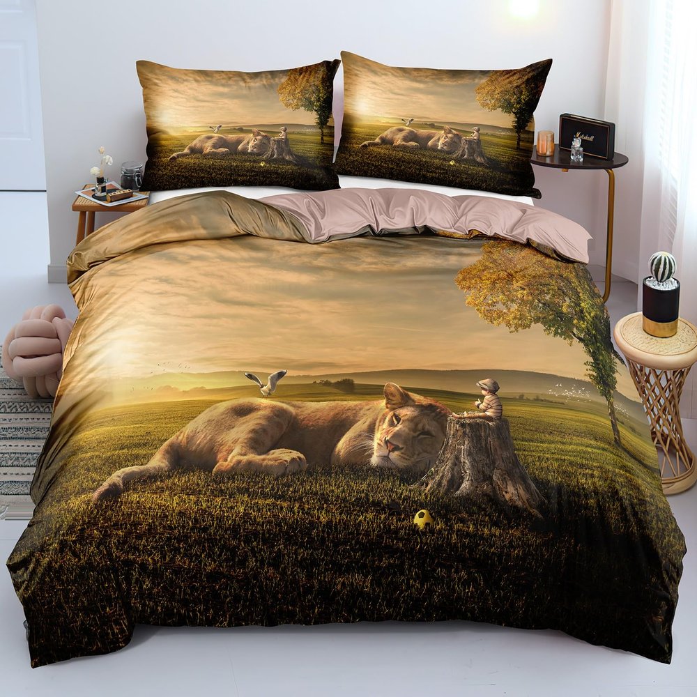 Ypthriline 3-Piece Microfiber Bedding Set, 135 x 200 cm