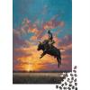 Cowboy Riding a Bull Wooden Puzzle, 1,000 Pieces, 38 x 26 cm view 1