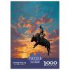 Cowboy Riding a Bull Wooden Puzzle, 1,000 Pieces, 38 x 26 cm view 2