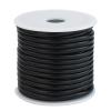 8 m Braided Faux Leather Cord, Black, 3 mm Round view 1