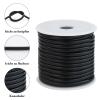 8 m Braided Faux Leather Cord, Black, 3 mm Round view 3