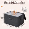 Exquilnova 2-Pack Lockable Storage Boxes with Lid, Folding Fabric Organizer, Combination Lock, Medium 38 x 25 x 16 cm view 2