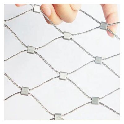 VXHCS Flexible Stainless Steel Cable Mesh, 7 cm/1.5 mm Cable Railing Fall Protection for Heights, Plant Climbing Net (1.2 x 20 m)