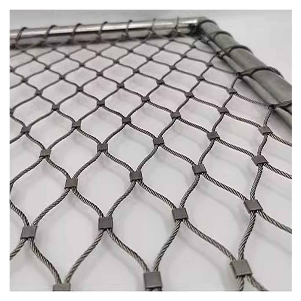 VXHCS 304 Stainless Steel Wire Mesh, 8 cm/1.5 mm Flexible Railing Mesh, 0.6 x 10 m