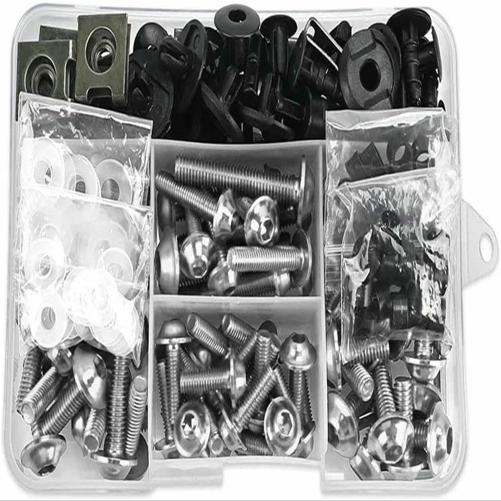 DSYSRX 177-Piece Motorcycle Fairing Bolt and Nut Set for BMW K1200RS/K1200RT/K1200S/K1200GT/K1200LT/K1200R