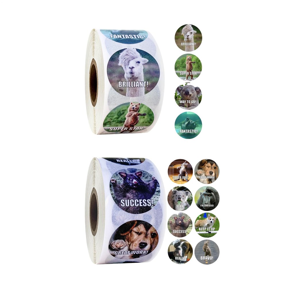 Motivational Animal Stickers - Reward Stickers for Kids