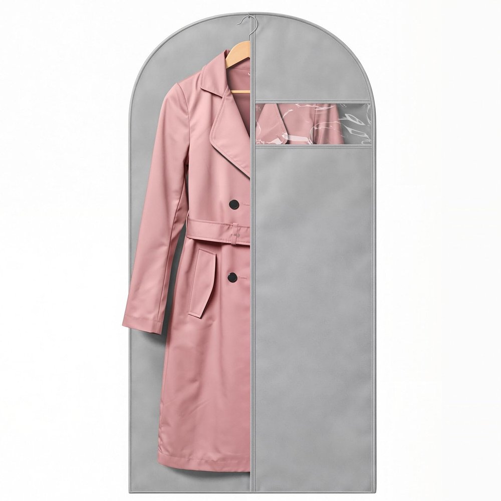 Gray Lightweight Breathable Garment Bag