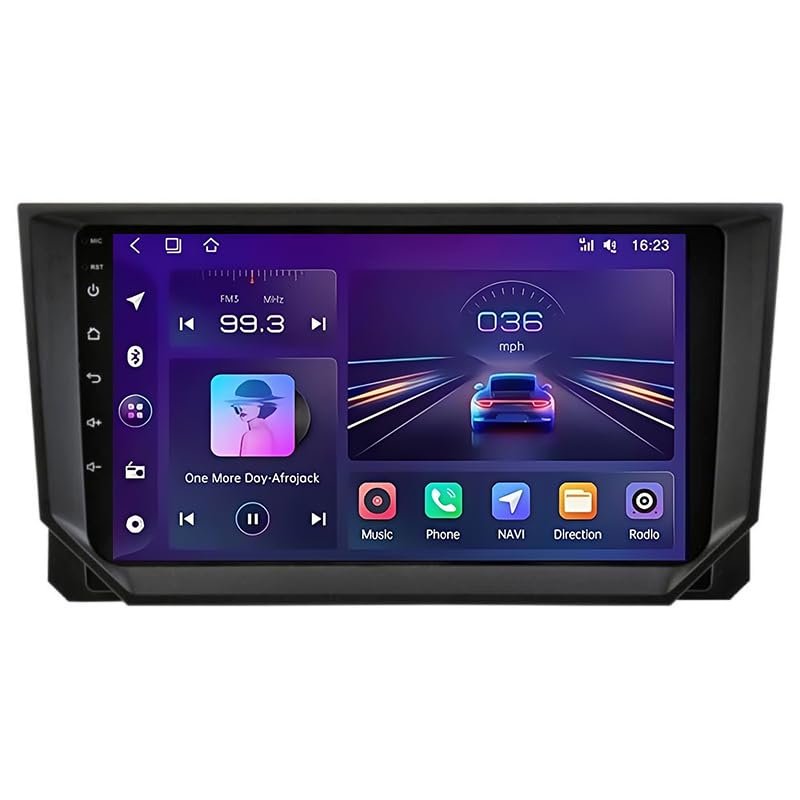 Android 15 Car Stereo, 9-Inch HD Multi-Touchscreen for Seat Ibiza 2017-2020, Navigation, Bluetooth, Radio, Steering Wheel Control, 8-Core 4G+Wi-Fi 8G+256G