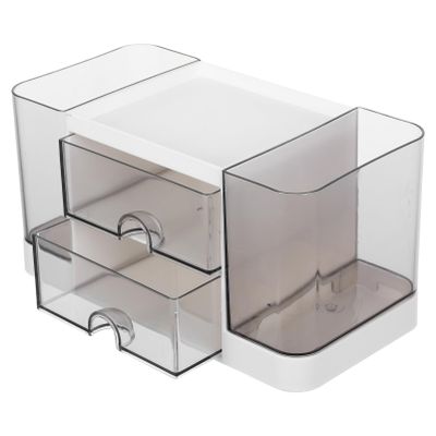 Transparent Desk Organizer with Drawers for Office and School