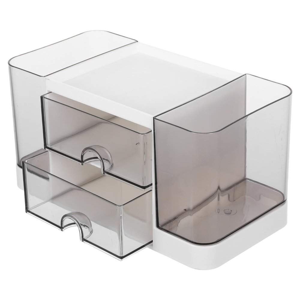 Transparent Desk Organizer with Drawers for Office and School