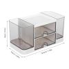 Transparent Desk Organizer with Drawers for Office and School view 2