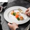 EINES Round Ceramic Dinner Plate, Pasta and Steak Plate, 8.35 in view 4
