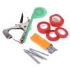 Garden Plant Tying Tool with 6 Rolls of Tape, 12PCS Blue Tape Nails view 2
