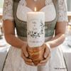 Wedding Candle “Wild Eucalyptus” with Real Wood, Sealed Wax Surface, 8 x 20 cm view 2