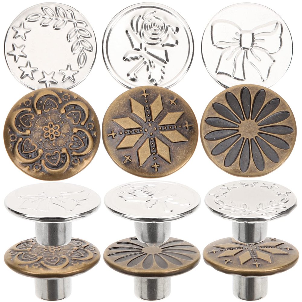 OSALADI Adjustable Jeans Button Set - 12 Pieces