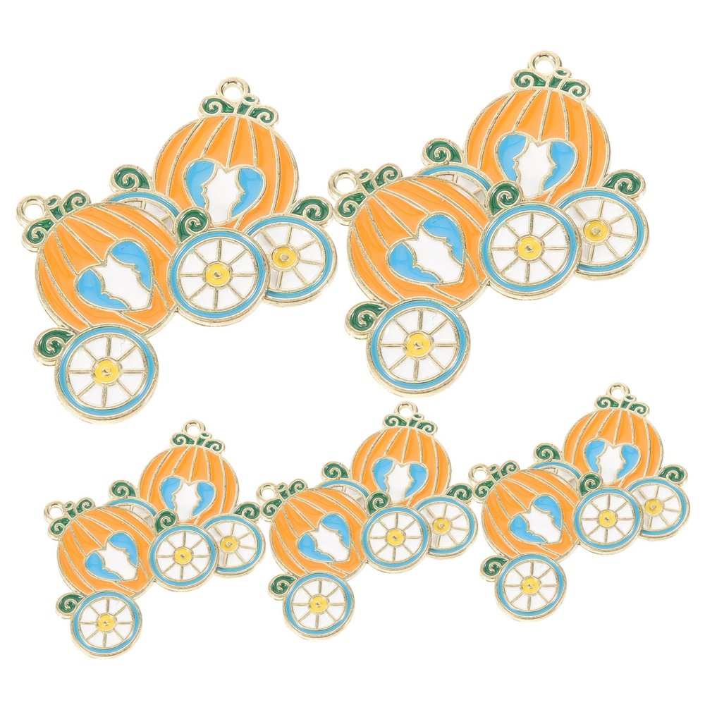 Gadpiparty 10-Pack Pumpkin Carriage Keychain Decoration