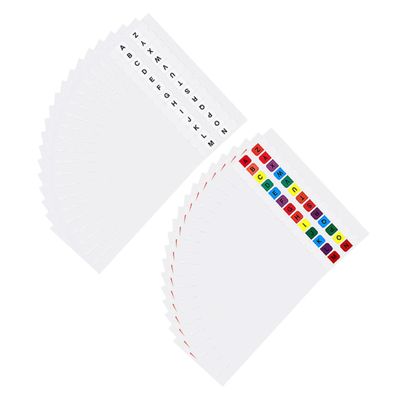 Gadpiparty 30-Sheet Colorful Alphabet Index Tabs, Self-Adhesive Page Markers